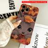 2DFlat Fall Leaves Kitten Phone Case All Inclusive Film Hard iPhone Case, Compatible with iPhone 18 Pro Max 17 16 15 14 13 12 11