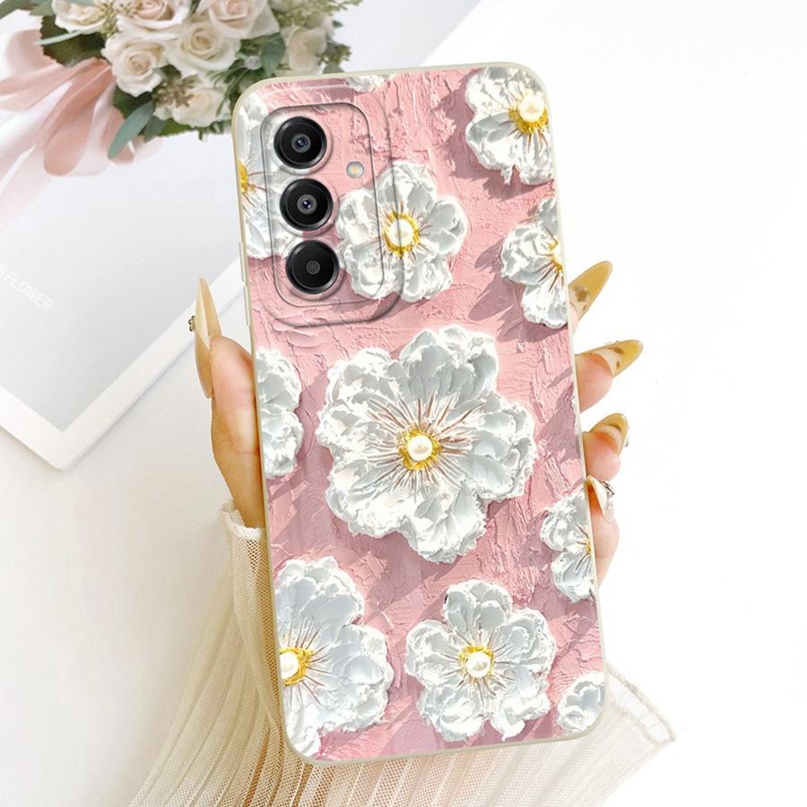 For Samsung Galaxy A17 5G Case SM-A176B Soft Matte Camera Protective Bow flower Phone Case For SamsungA17 A 17 5G Cover Coque