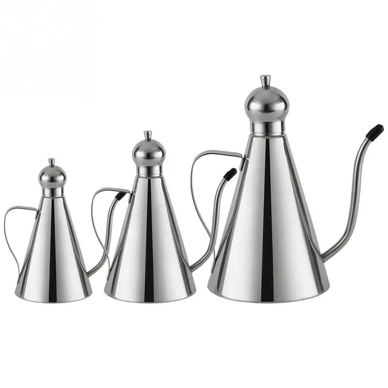 Condiment Storage Container Seasoning Vinegar Dispenser Stainless Steel Oil Bottle Teapot Non-toxic Dustproof Kitchen Accessory