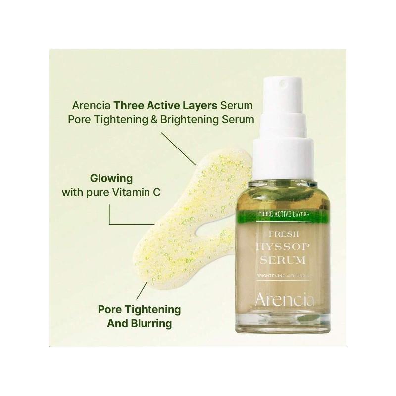 Arencia Fresh Hyssop Spray Serum Mist 30ml - Anti-Aging, Tiefenhydratation, Anti-Falten, All-in-One-Pflege - Koreanische Hautpflege