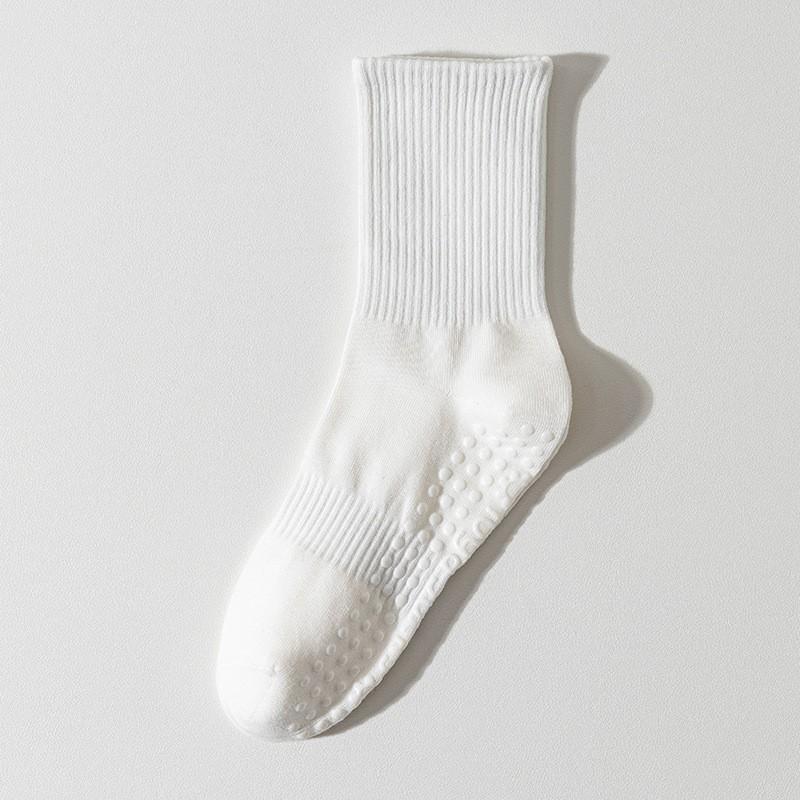 Yoga Socks Non-Slip Pure Cotton Boneless Tube Socks Pilates Indoor Fitness With Shark Pants Stockings
