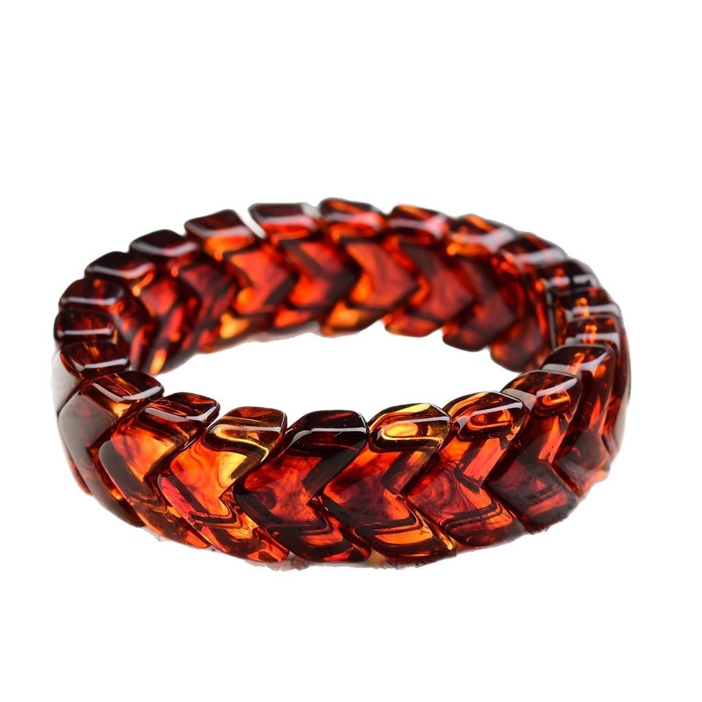 Bernstein Fischgräten Armband für Männer und Frauen - Ethnischer Stil