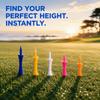 100pcs Assorted Colors Driving Range Tees Plastic Material Assorted Golf Tees  For Beginners