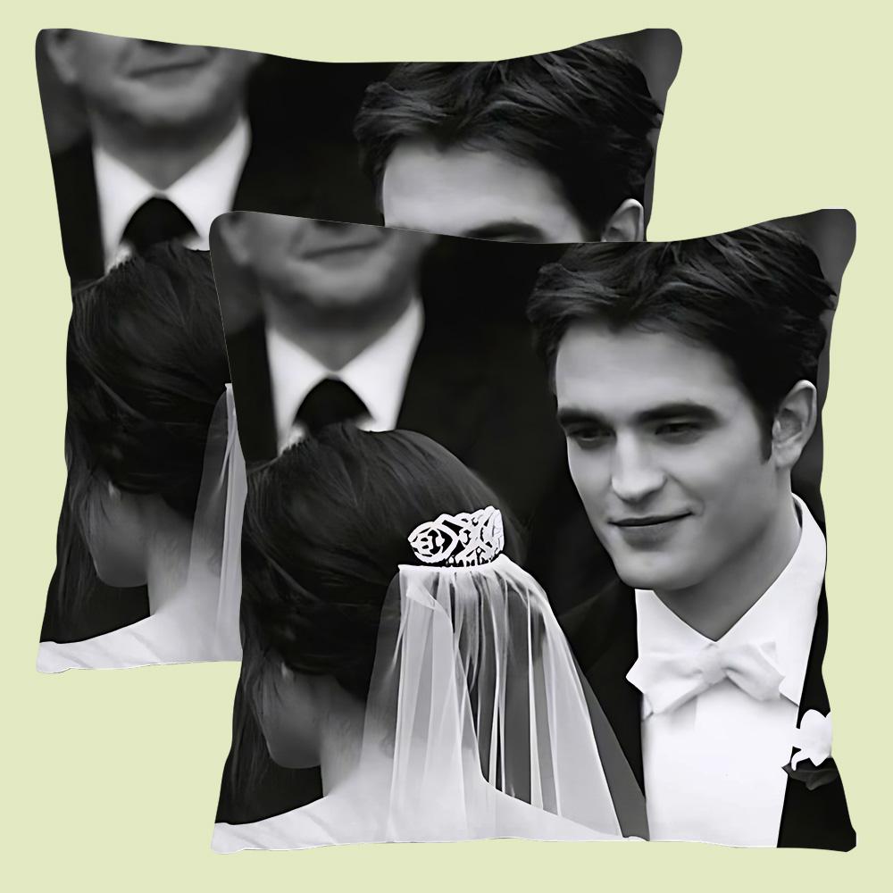 La Saga di Twilight Edward Cullen Copricuscini Moderni Cartoni Animati Divano Decorativo Casa Stampa Double-Sided Peluche Corto Cuscino Carino