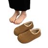 Baotou Birkenstocks, fluffy towing winter small potatoes, lazy shoes, warm and non-slip cotton shoes