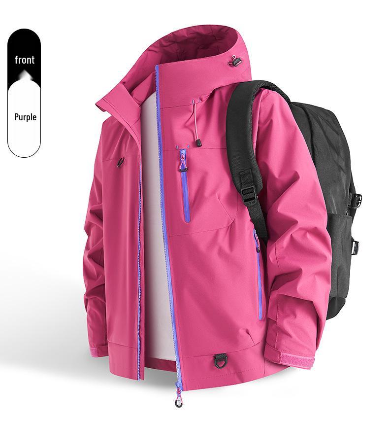 Herren Windbreaker im amerikanischen Stil: Frühlings-/Herbst-Outdoor-Freizeit-Sportjacke, Winddicht & Wasserdicht für Paare