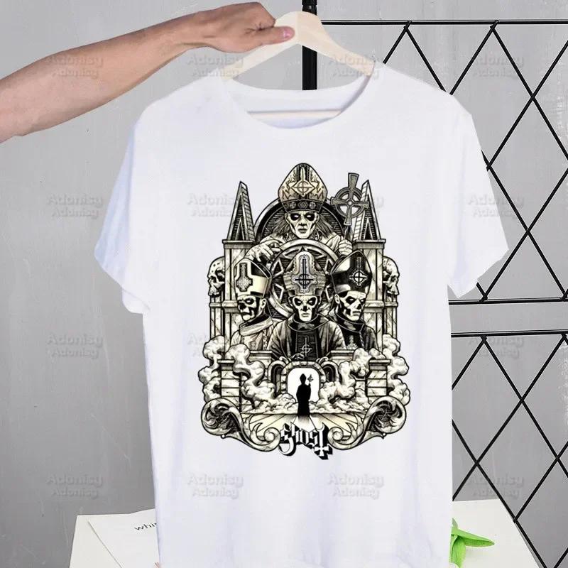 Ghost Band Hard Rock Band Harajuku Men's Tshirt Unisex Short Sleeve T Shirt Casual Ghost B.C. Heavy Metal T-shirt Male Tops