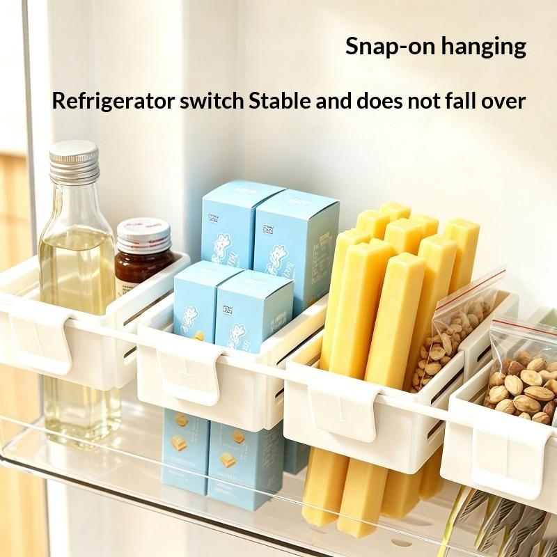 Practical Refrigerator Storage Basket 1/2/4PCS Side Door Fit Organizer for Home Kitchen Food Bag & Condiment Storage