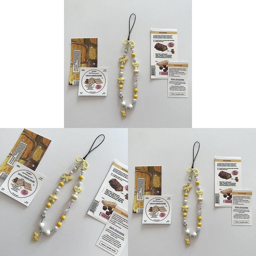 Cartoon Cat Candy Phone Lanyard With Pvc Chain For Kids And Adults