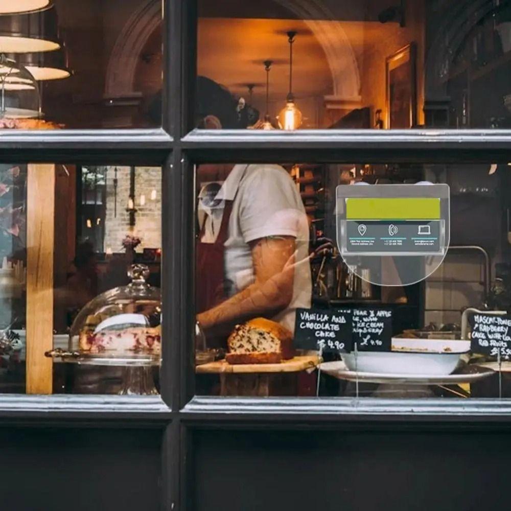 Window Mount Business Card Holder Suction Cups Business Card Box  Commercial Buildings