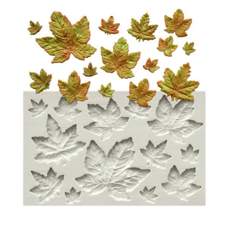 

1 шт., силиконовая форма для кленовых/розовых листьев, форма для помадки, инструменты для украшения торта, кексы, формы для выпечки, инструменты для мастики Maple Leaves