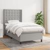 VidaXL Divan Bed with Mattress Light Grey 90x200 Cm Fabric - Model 3131721