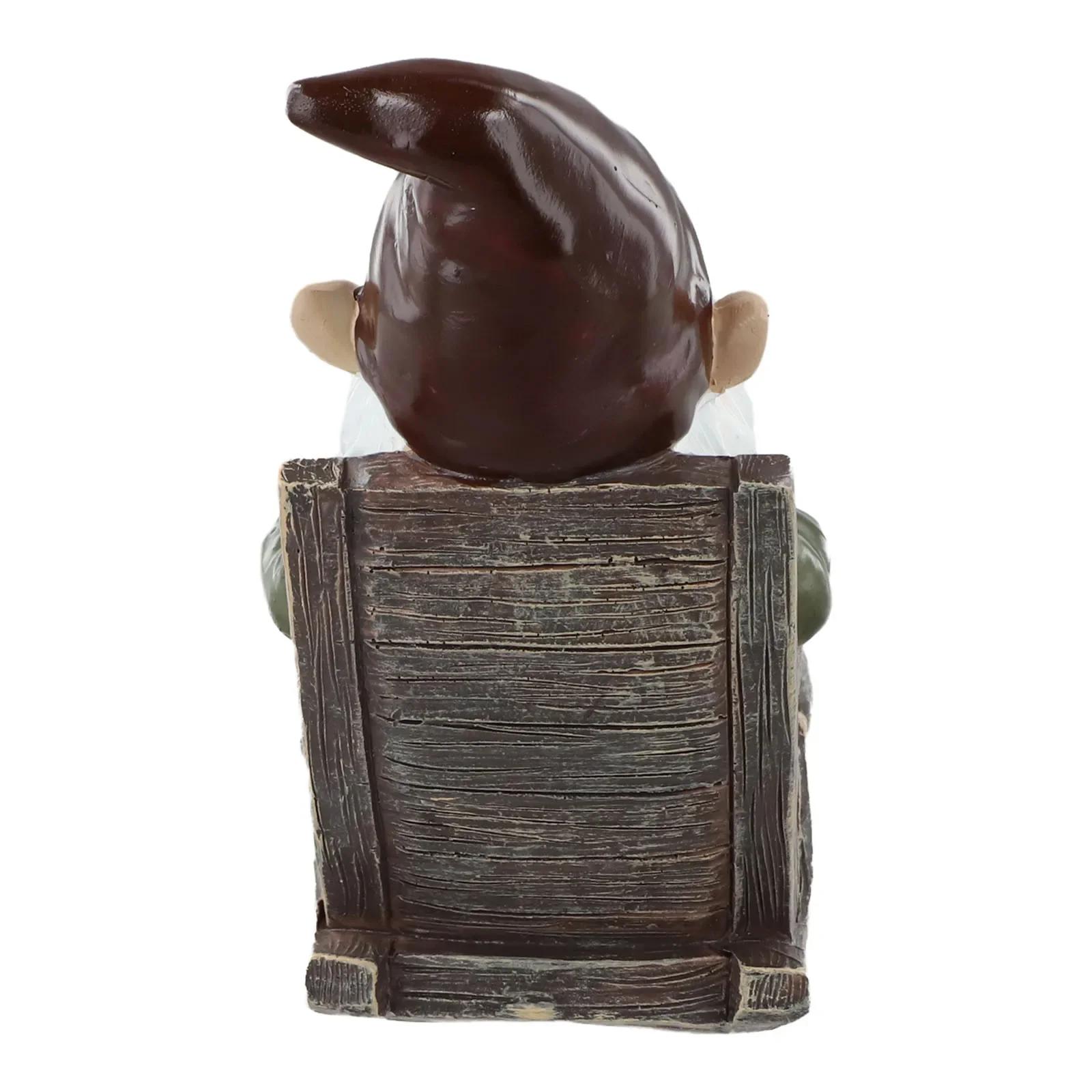 Playful Garden Accessory Gnome Gnome Figurine Dwarf Resin Decoration Charming Design Compact Size Garden Enhancer China Mainland