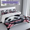 3PC Custom Name Panda Blossom Art Bedding Set Duvet Cover Closure Includes 1 Duvet Cover & 2 Pillowcases for Bedroom