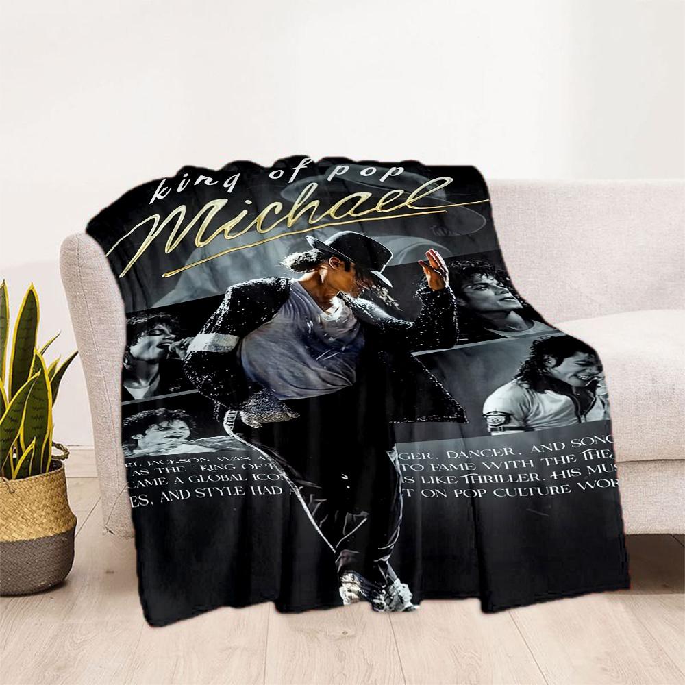 Michael Jackson 125 Blanket Durable Comfort Suitable for Picnics Bedding Office Chair All-Season Use Digital Print Birthday Christmas Gift Blanket