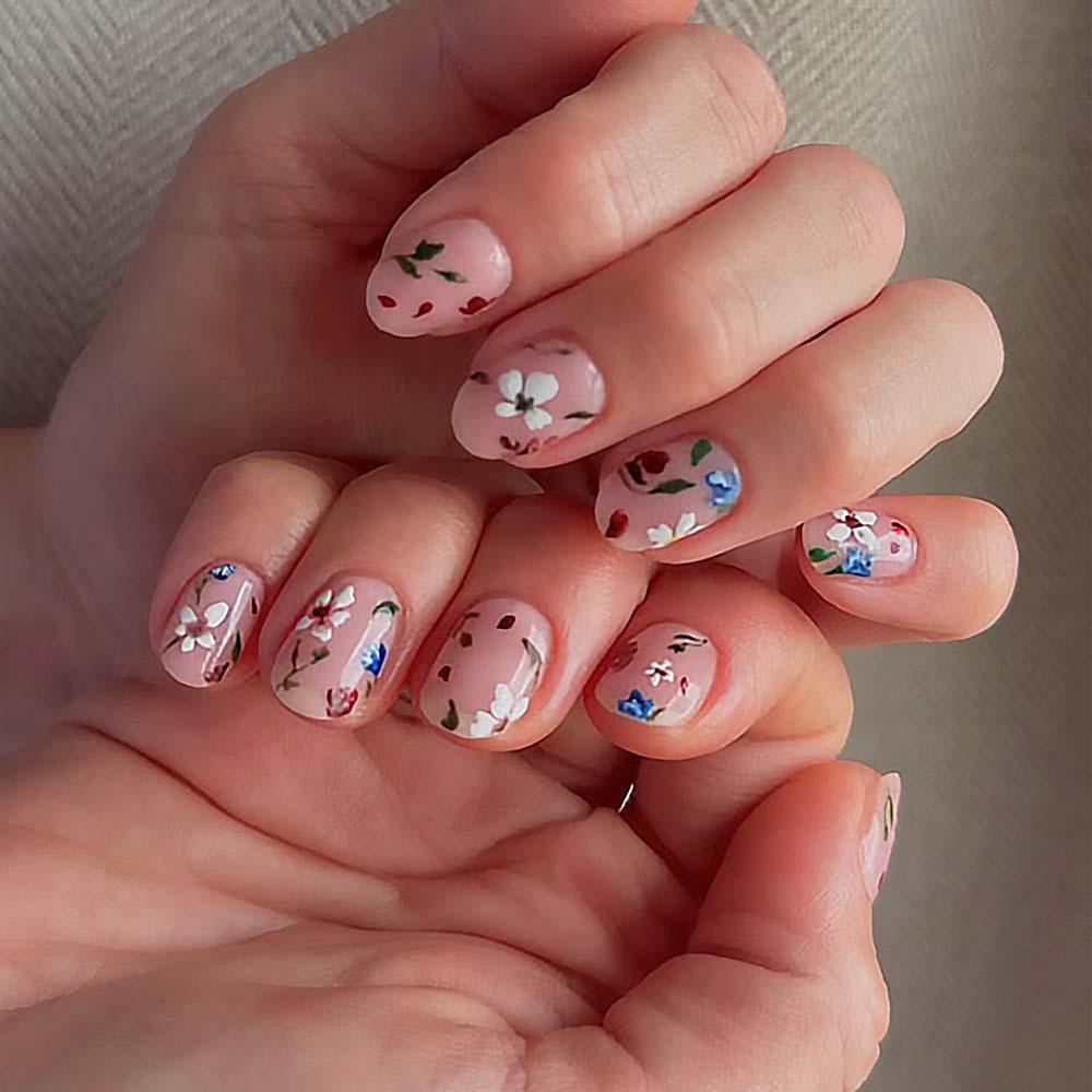 3D Three-dimensional Decorative Sticker Ins Wind Colored Flowers Small Daisy Nail Sticker Xiaohongshu Makeup Sticker Nail Sticker