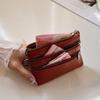 Pu Leather Portable Money Coin Purse Key Ring Waterproof Zipper Wear Resistant Credit Card Holder For Men Women