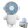 Handheld Small Fan USB Rechargeable Fan Mini Hand Fans For Women Desktop Electric Silent Fan With Mobile Phone Stand 3 Speed