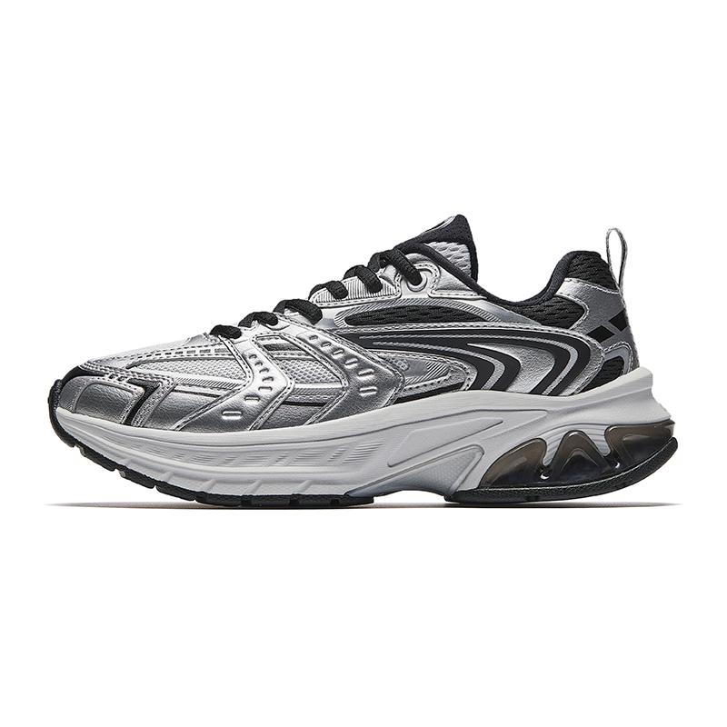 ANTA Retro Dad Shoes Silver Black Men 922445501-1 36