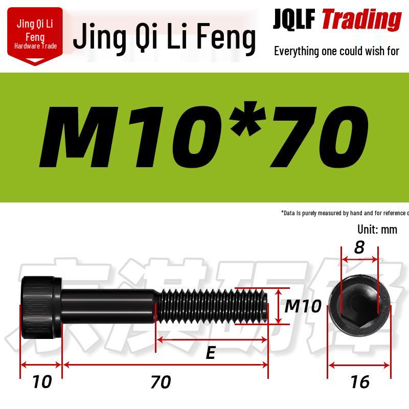 M6-M24 High-Strength Black Hex Socket Reverse Thread Cap Screw