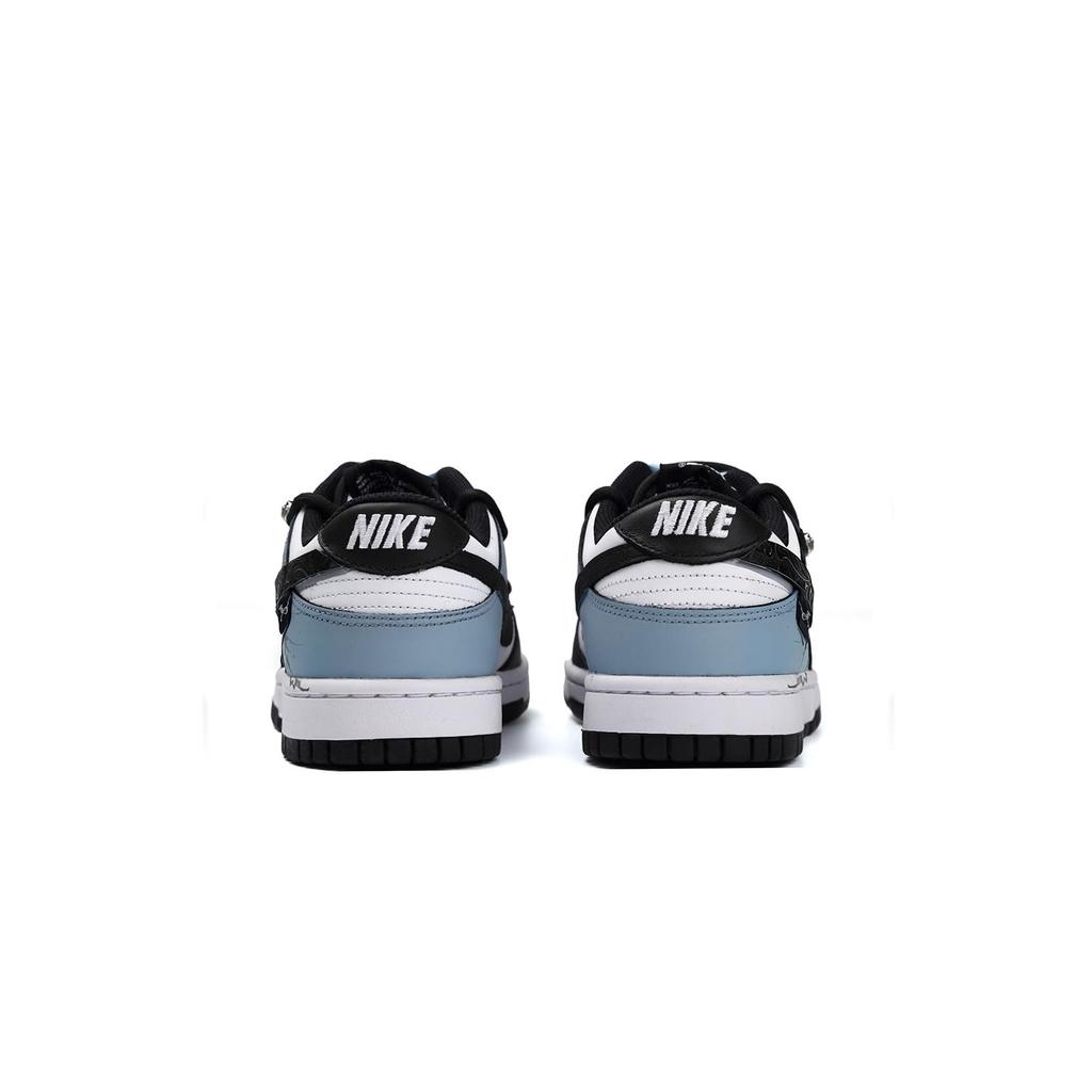 Nike Dunk Low Maris Sal Bubbles, Cyan Brown Abrasion Resistant Low top Skateboard Shoes Unisex Blue Black HF5441-100(Team528-)
