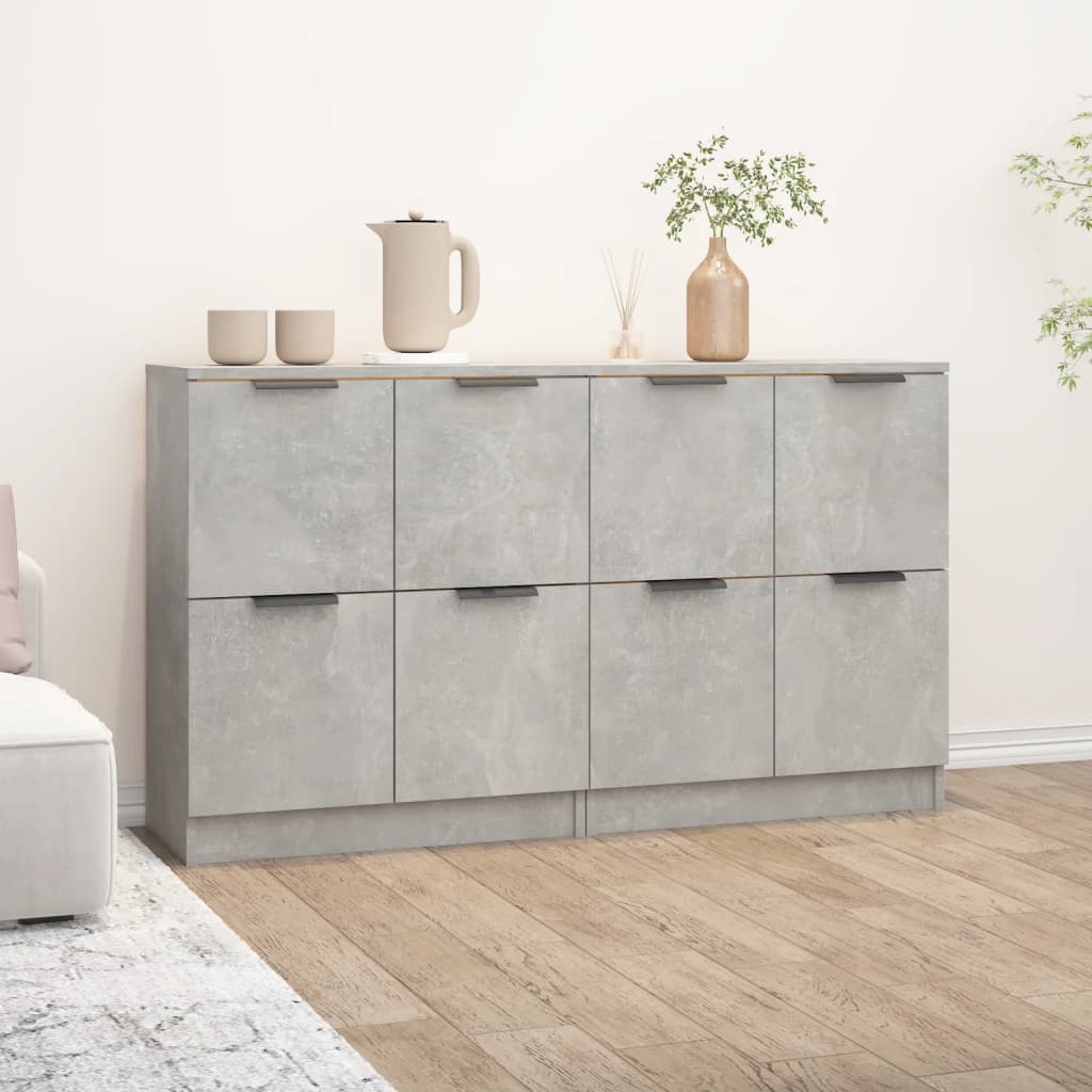 Sideboards 2 pcs Concrete Grey 60 x 30 x 70 cm Particleboard
