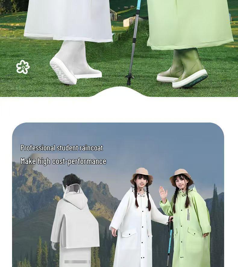 Impermeabile per Bambini con Scomparto per Zaino - Poncho a Copertura Totale per Bambini e Bambine, Ideale per la Scuola Primaria e l'Asilo.