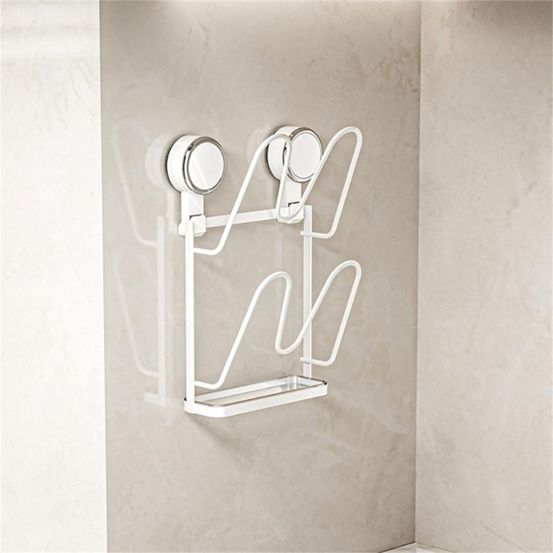 Easy Installation Suction Cup Cookware Lid Rack Wall Mounted Kitchen Storage Rack For Pots Pans Cutting Boards