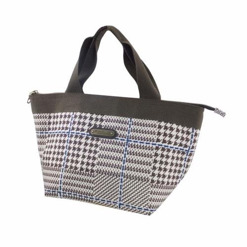 AtFirst Insulated Lunch Bag/Bento Bag/Lunch Tote, Glen Plaid, Brown, AF6221