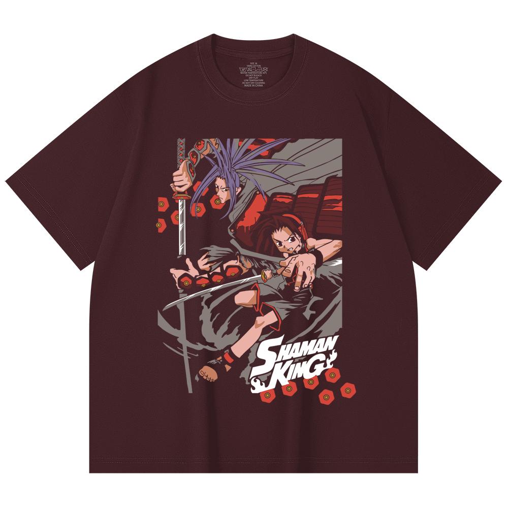

230 Gsm 100% Cotton Shaman King V1 Print Unisex Heavy Cotton T Shirt 2XL