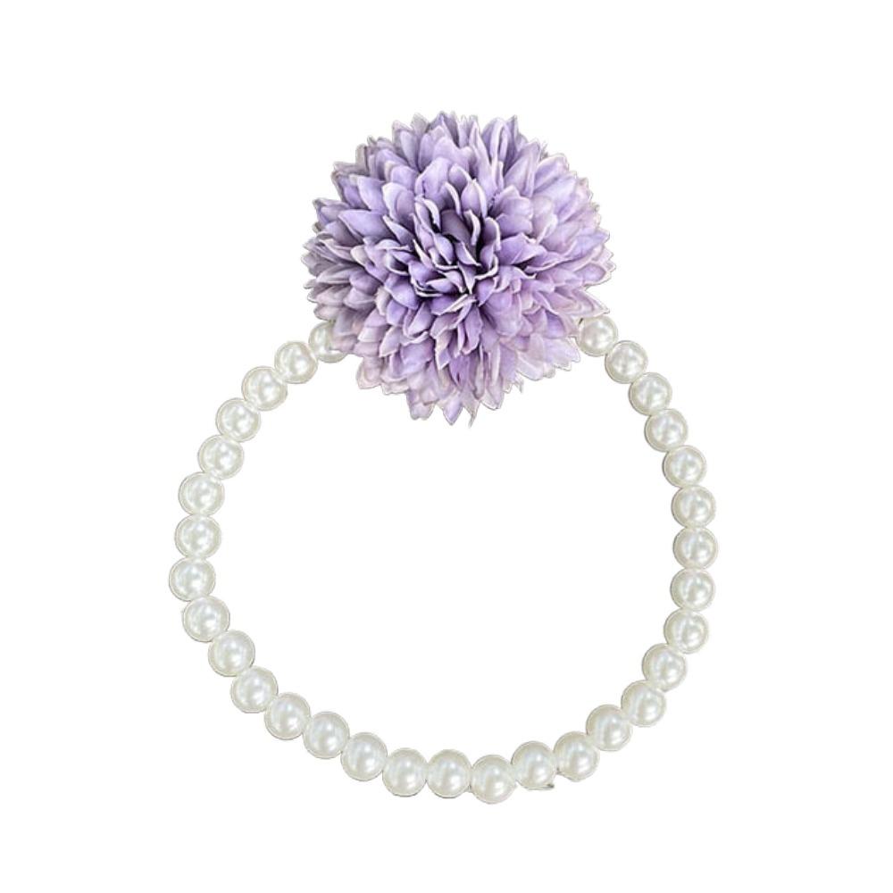 

Держатель для хвоста Роза Цветок Веревка для волос Эластичная резинка для волос Фестиваль поливания водой фиолетовый