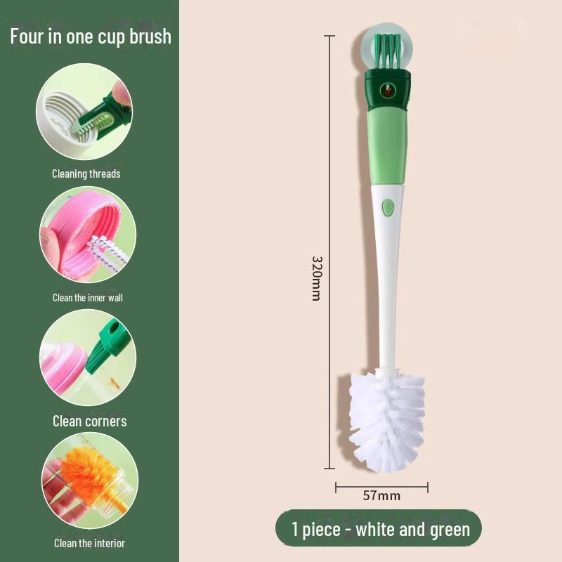 Multifunctional Long Handle Cup & Straw Cleaning Brush Set (5-in-1)