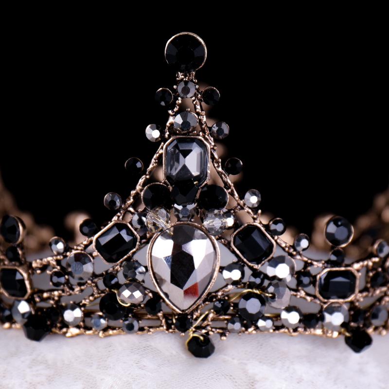 Royal Queen Baroque Bridal Crown Tiara Full Round Beauty Pageant Crystal Wedding Vintage Princess Royal Crown