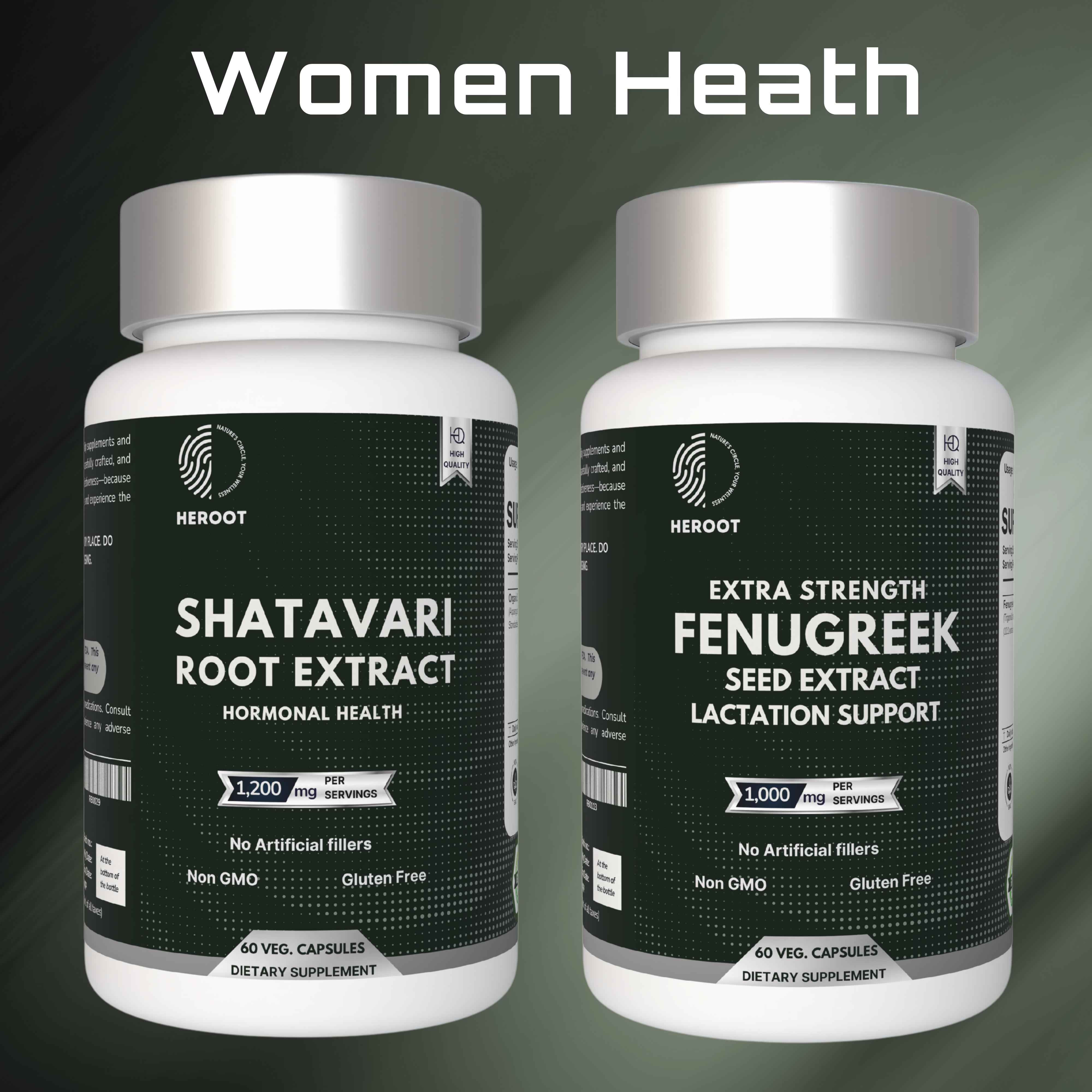 

Органічний шатаварі для підтримки жіночого здоров’я, Гармональний баланс ковпачка пажитника Pack = 60 Capsules