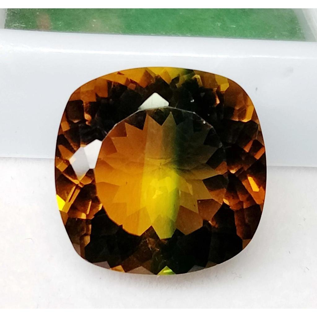Natural Bi-Color Ametrine Cushion Cut 13-14 Ct Beautiful Certified Gemstone