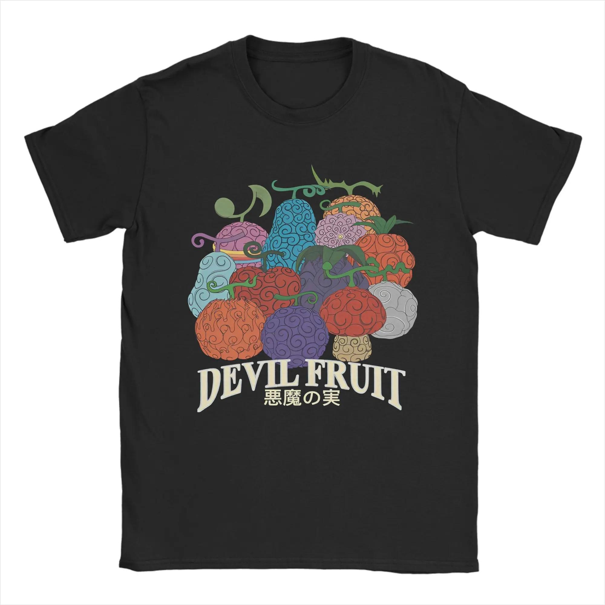

Anime Devil Fruit Varieties Illustration Men T Shirt Cartoon Funny Funny Tees Crew Neck T-Shirt Cotton Birthday Present Clothing XXXL чёрный