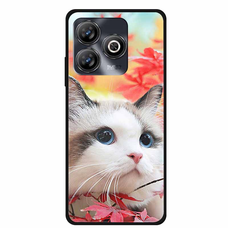 

For ZTE Blade A75 4G Case Z2359 Fashion Painted Soft TPU Silicone for ZTE Blade A75 4G Black Back Cover For Z2359 4G Phone Cover ZTE Z2359