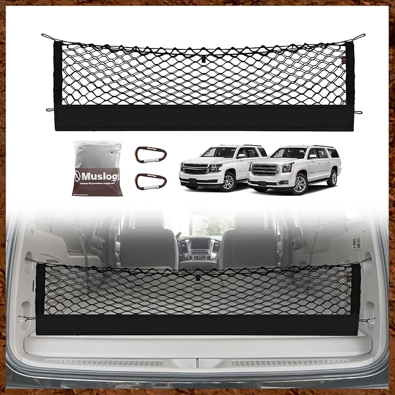 Muslogy Truck Bed Cargo Net Compatible With Honda Ridgeline 2017-2024 2025 Accessories Storage Organizer Pickup Truck Bed Envelope Style Cargo Net