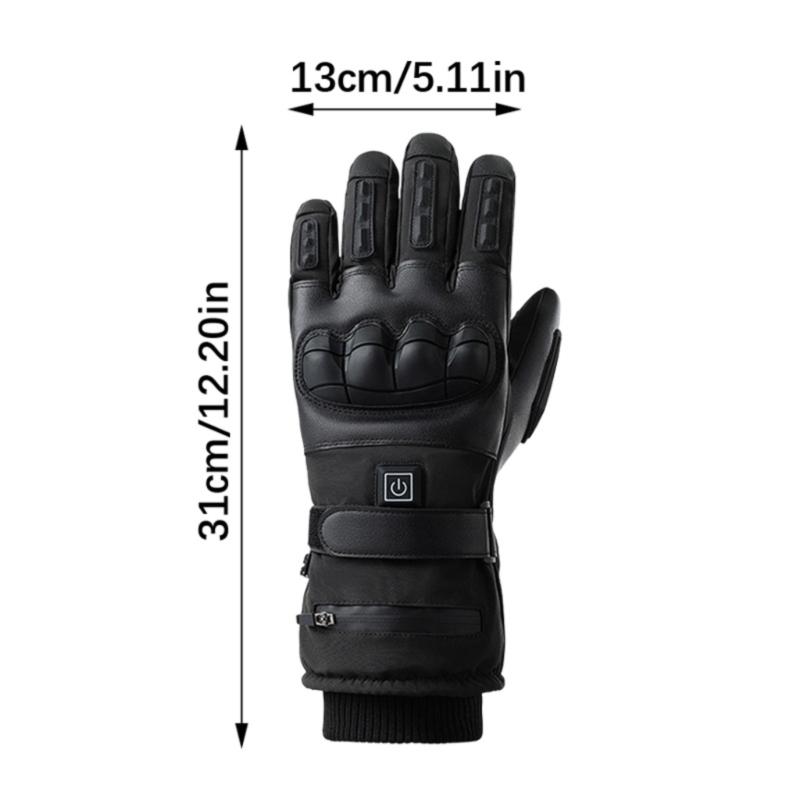 Comfort Fit Heated Gloves for Winter Motorcycle Riding Featuring Quick Heat Technology Soft Sponge Padding Anti Slip Palms and Easy Cleaning