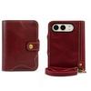 Denior B01 Oil Wax Cowhide Magnetic Button Genuine Leather Case