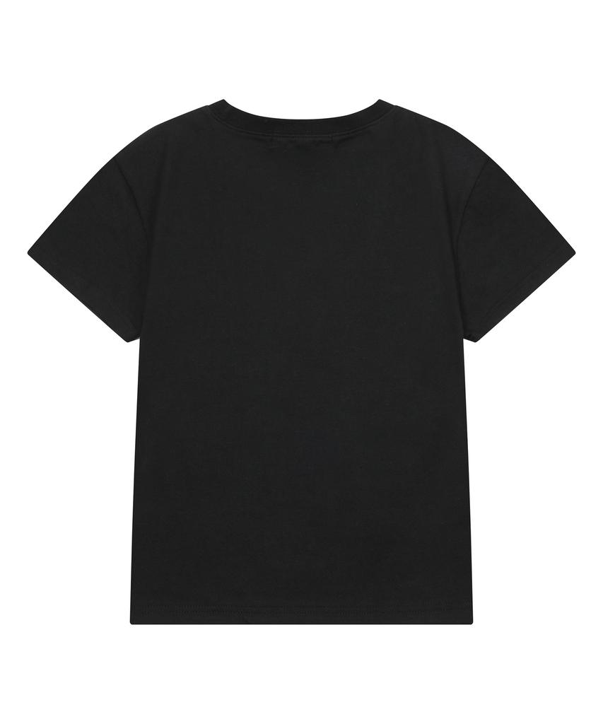 Mucent Lovelitz Mini Heart Logo Round Neck Crop Short Sleeve Tee (2 Colors)
