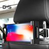 Backseat Headrest Mount Heavy-Duty Tablet Phone Holder with Metal Lock & Silicone Grips Extendable Car Accessory for Family Travel