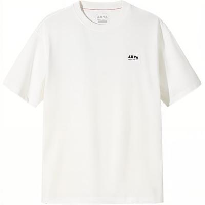 Loose Breathable Round Neck Short Sleeve Knitted Shirt Unisex Tops Paper-White 172528102-1