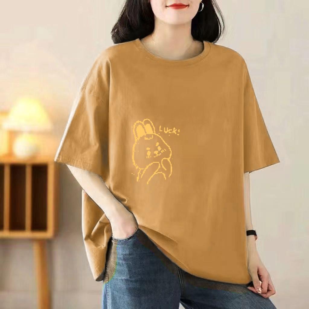 

Новая женская футболка с коротким рукавом, бежевая футболка с принтом, женская летняя 2XL