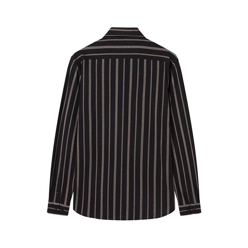 Navigare Men's High-Elastic Soft Striped Long-Sleeve Shirt