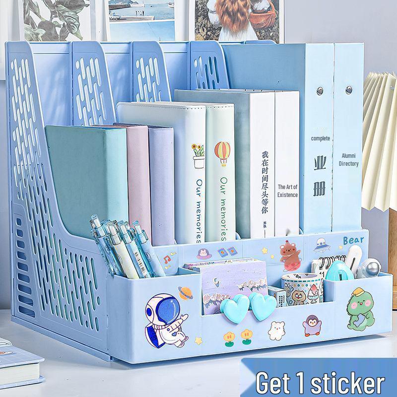 Desktop File Organizer and Document Holder Rack