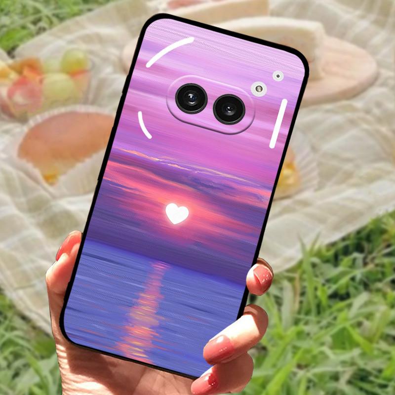 For Nothing Phone 2A Case Cover Silicone Soft Fashion Black Bumper Funda Coque for Nothing Phone 2A Full Protective A142 Capa