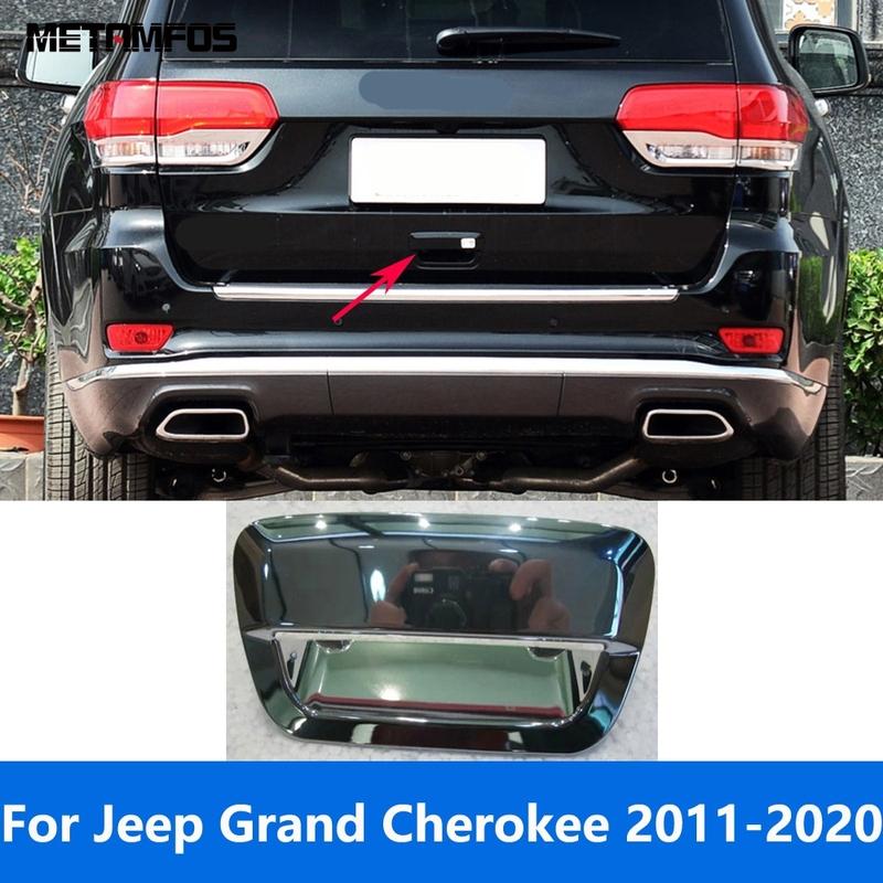 For Jeep Grand Cherokee 2011-2018   Chrome Rear Trunk Tail Door Handle Bowl Cover Trim Sticker Accessories Car Styling