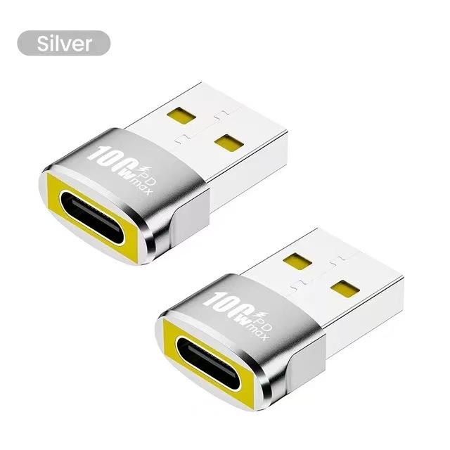 1/2/5Pcs USB To Type C OTG Adapter USB USB-C Female To USB Male PD100W Fast Charging OTG Connector For PC Macbook Samsung