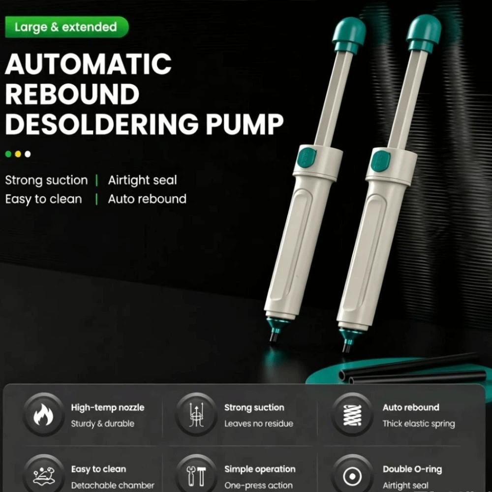 Ergonomic Grip Solder Sucker Pen Powerful Suction Hand Welding Tools Tin Debris Removal